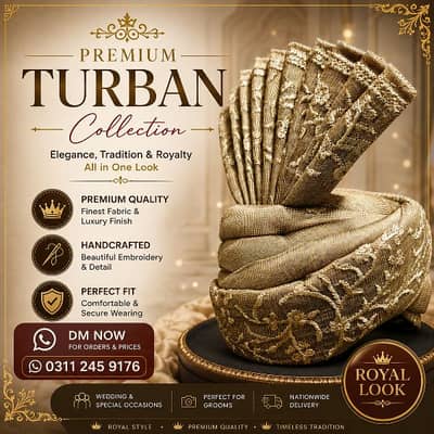 Premium Embroidered Wedding Turban
