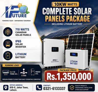 10kw Complete Solar Panels Package including lithium battery