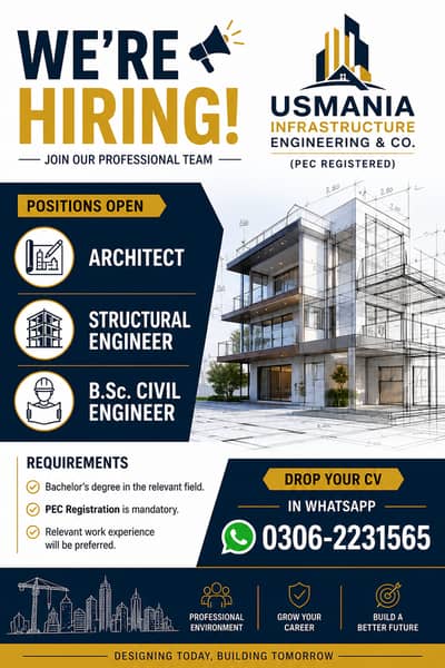 Architecture and Structure Engineer Required
