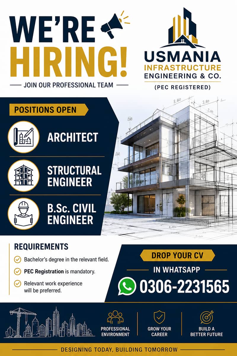 Architecture and Structure Engineer Required 0