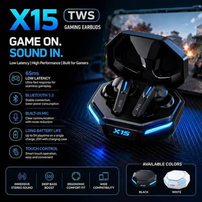 X15 TWS Gaming Earbuds | New