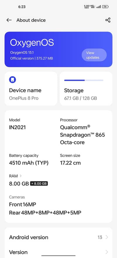 One Plus 8 Pro
