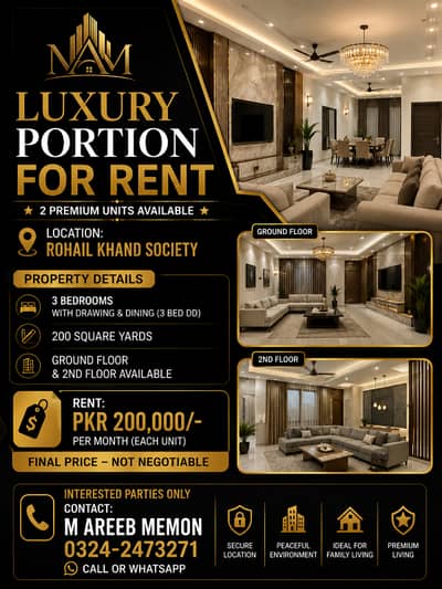 Luxury Portion For Rent 3bed DD
