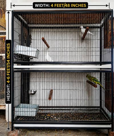 2 portion Iron Cage For Bird