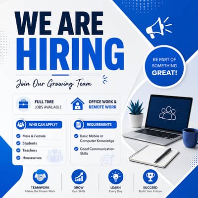 We are hiring Male and Female for office and online work