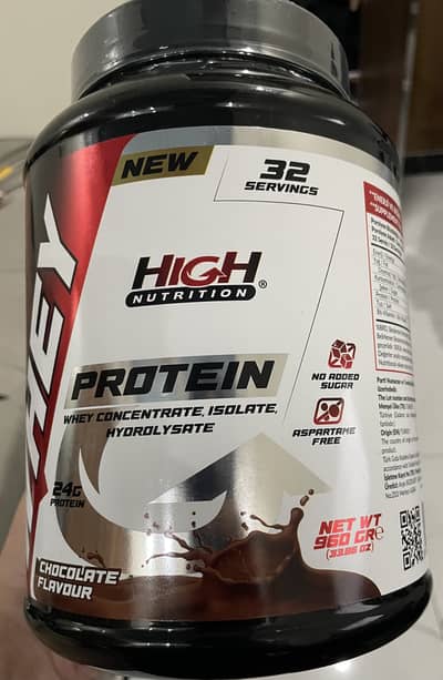 High Nutrition Whey Protein – Chocolate Flavor (960g / 32 Servings)