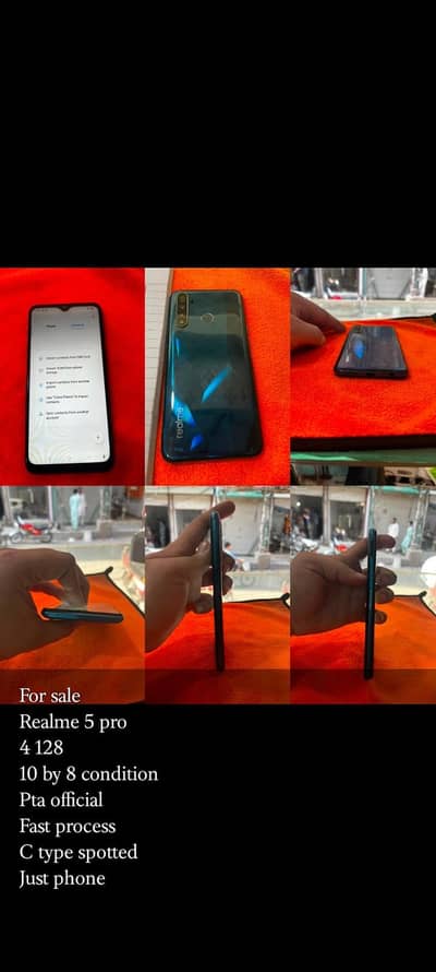 Realme 5 pro 4 128 PTA official