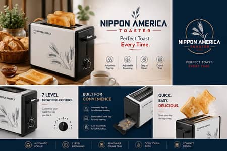 Nippon America toaster 2 slice at a time