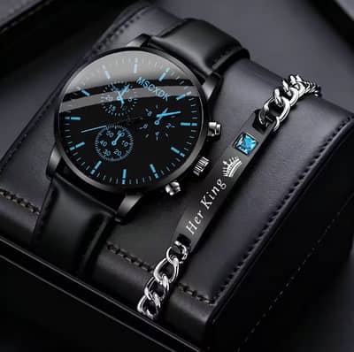 MEN WATCH + 1 BRACELET FREE HOME DELIVERY IN PAKISTAN ANY WHERE