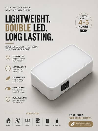 Rechargeable Double LED Light