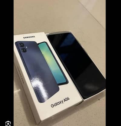 Samsung Mobile A06 full Box with chegr 10/10 all Ok PTA approve