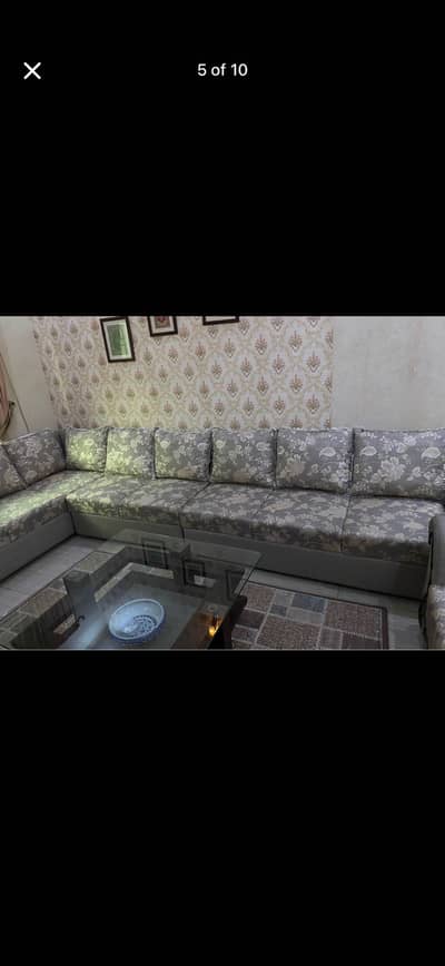 L shape 8 seater sofa, 3,2,2,1