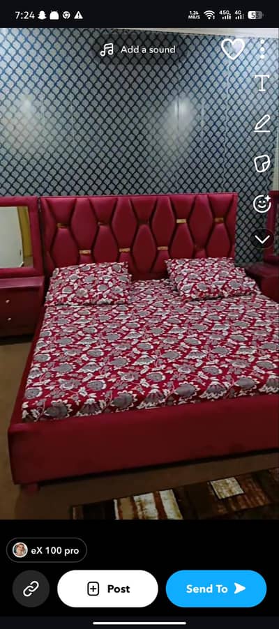 king size bed side table n dressing table