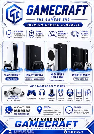 PS4 | PS5 | XBox | Nintendo | Oculus | Buy Sell Repair Warranty KHI