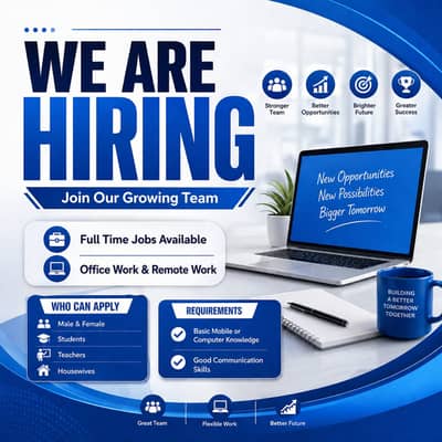We are hiring male and female for office and online work