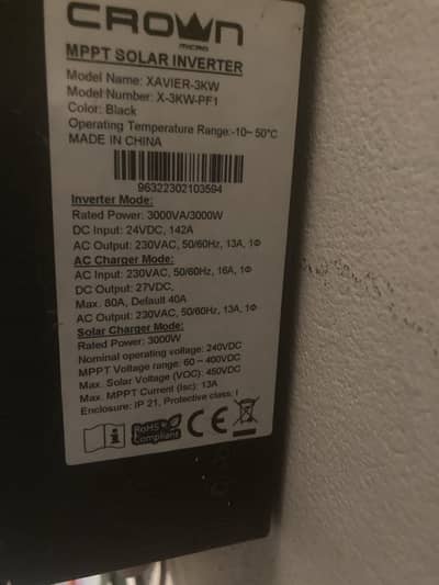 Crown 3kv inverter