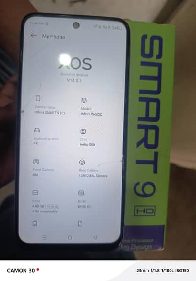 Infinix smart 9HD. . 4+4/64 . . Box. mobile sim call wathsap contact