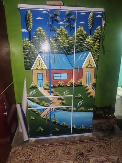 painted wooden  wardrobe