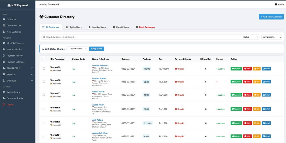  ISP Billing & Management System / Customer Panel – Full Software 1