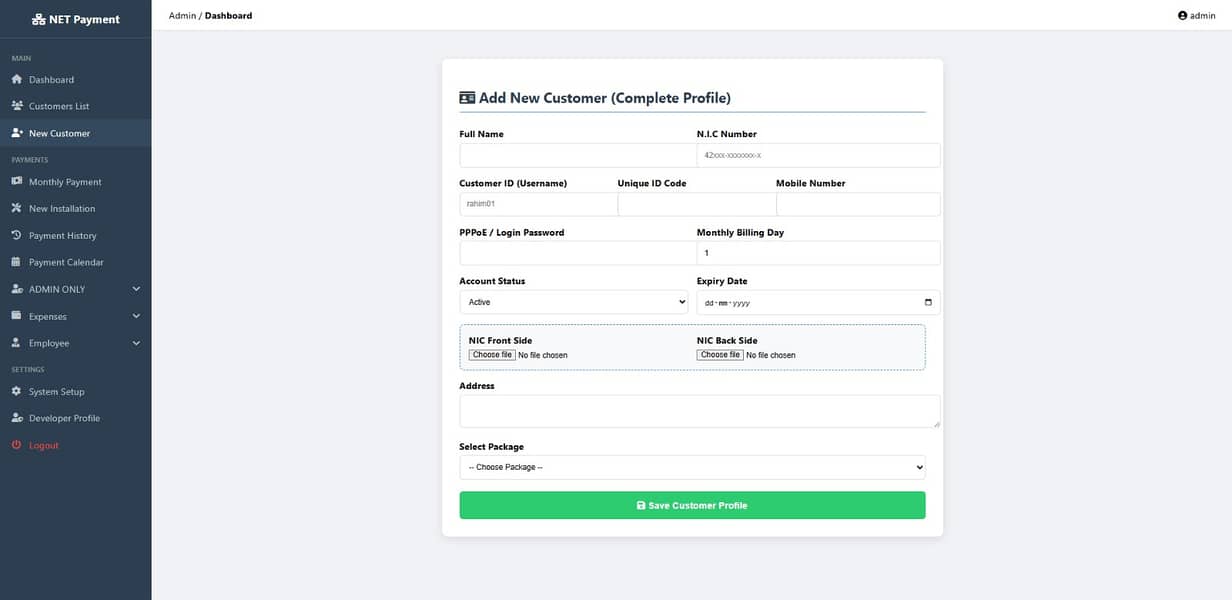 ISP Billing & Management System / Customer Panel – Full Software 2