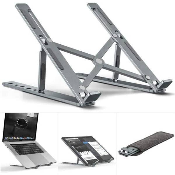 Premium Aluminum Foldable Laptop Stand | Sturdy, Adjustable, Portable |