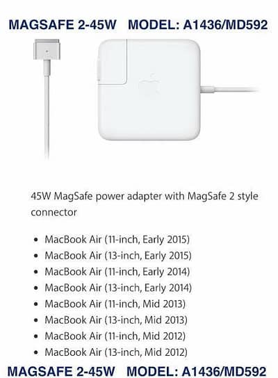 apple original 45W charger MacBook air
