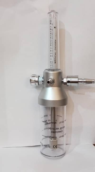 Oxygen flow meter wall mounted metal body
