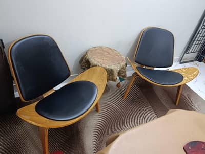 IKEA Wooden Lounge Chair – Black Cushion | Excellent Condition