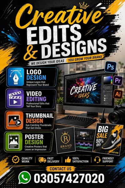 video editing and logo desing