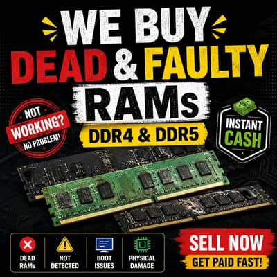 We Buy Dead & Faulty RAM (DDR4 / DDR5) – Instant Cash 