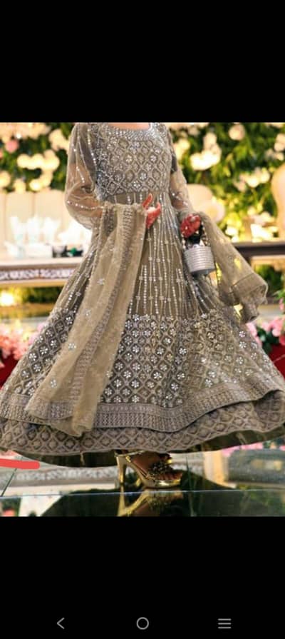 Heavy hand work double flared maxi