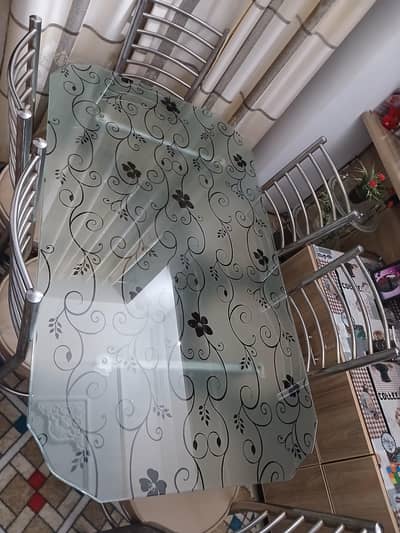 #DINING TABLE AND 6 CHAIRS
