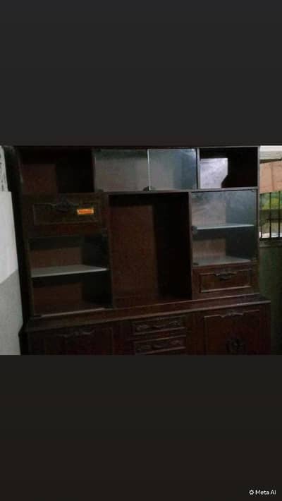 Solid Wood Crockery Showcase / Wooden Divider for Sale (Good Condition