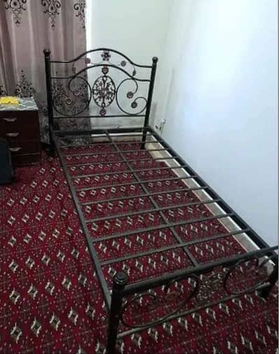 Single Iron bed with Spring  Mattress for Sale