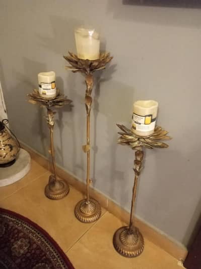 iron rod candle stands.