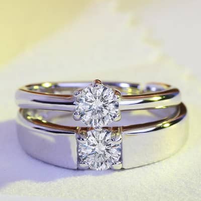 Korean style single Diamond open Ring for women wedding