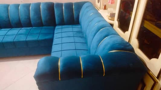 corner wood sofa