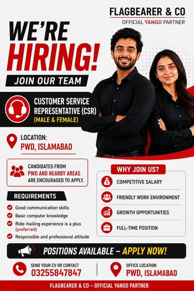 Urgently Required – Male & Female Customer Support Executive