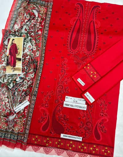 Batik Embroidered Lawn 3 Piece Suit | Brand New