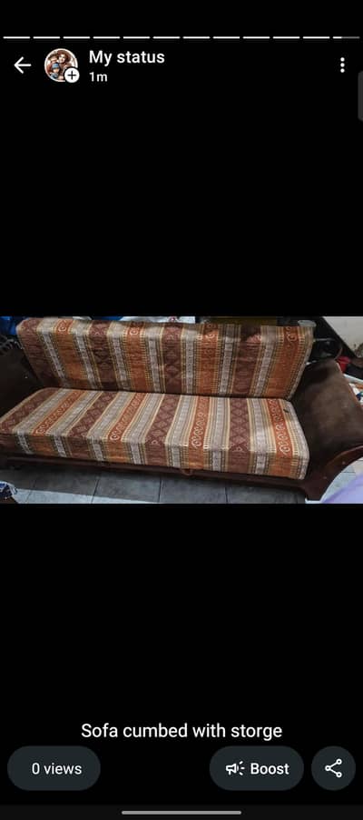 sofa cumbed with storge