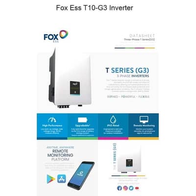 Fox ESS T10-G3 10kW Three-Phase On-Grid Solar Inverter – Like New