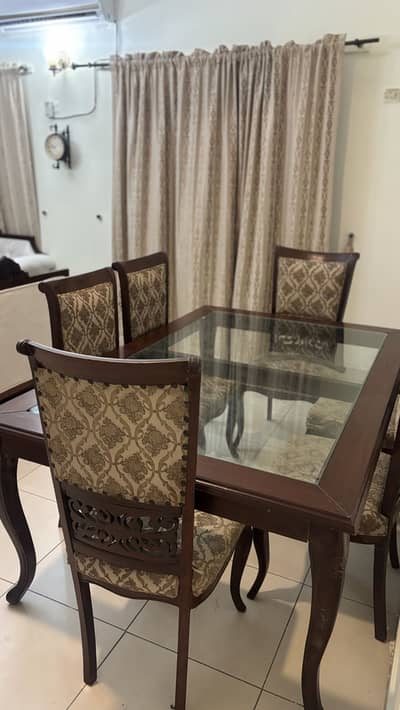 Antique 6-Seater Sheesham Wood Dining Table