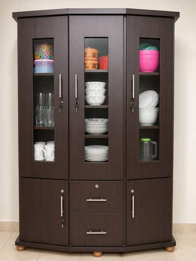 Wooden Kitchen Divider/Crockery Cabinet