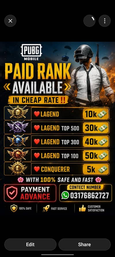 paid rank