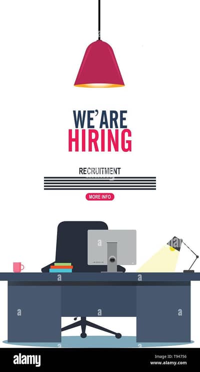 office work and part time work available for males and females.
