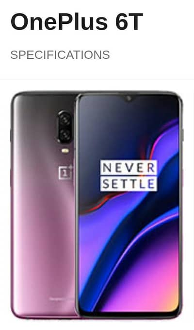 One Plus 6T 8/256