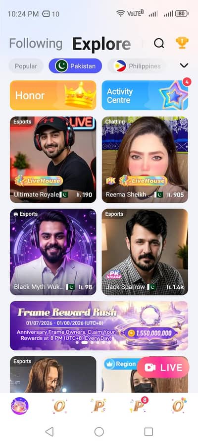 Part time job on tik tok live app