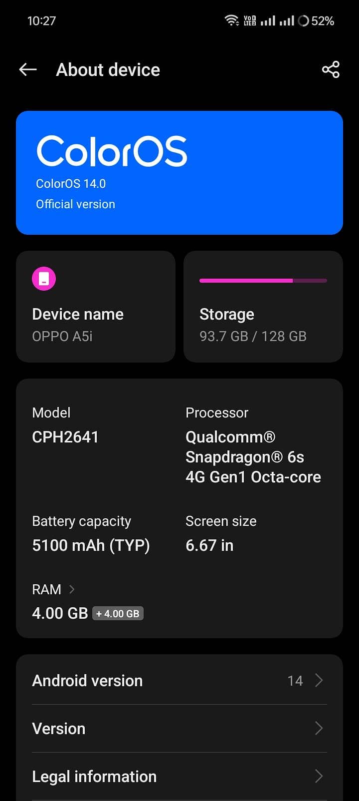 OPPO A5 4