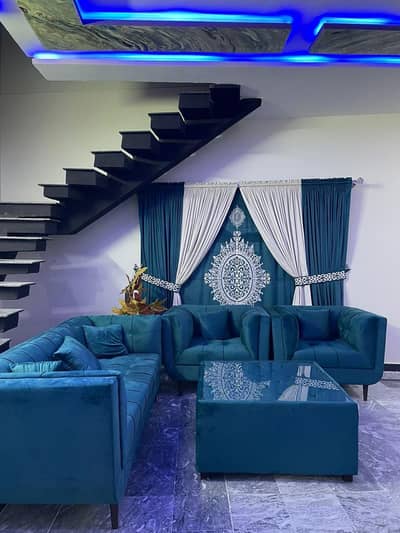 sofa set 65000k curtains 25000k