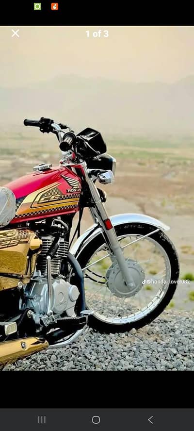Honda 125 sapecial gold edition model 25 punjab registerd